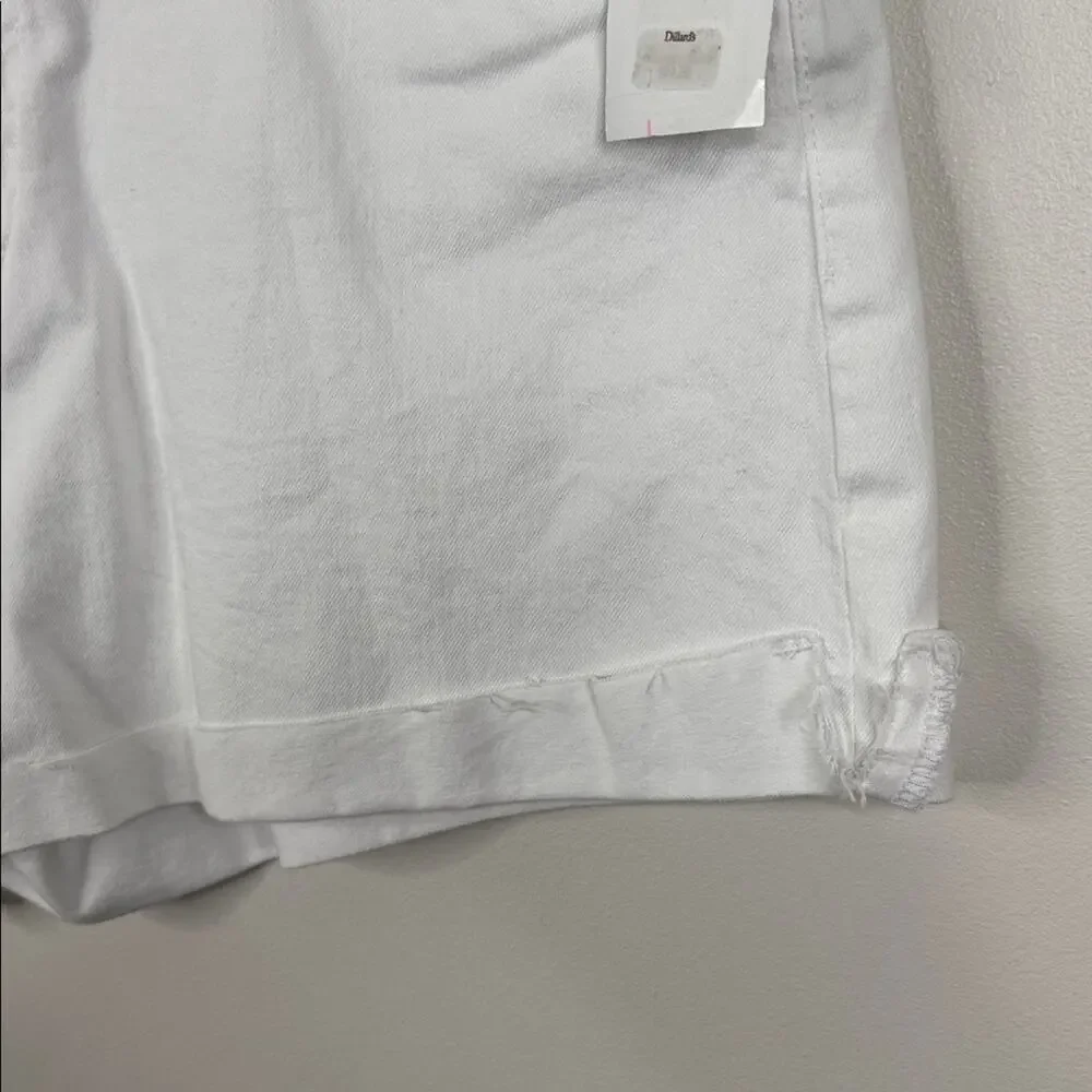 Kut from the Kloth Jane High Rise White Jean Shorts Size 12 NWT Stretch Denim